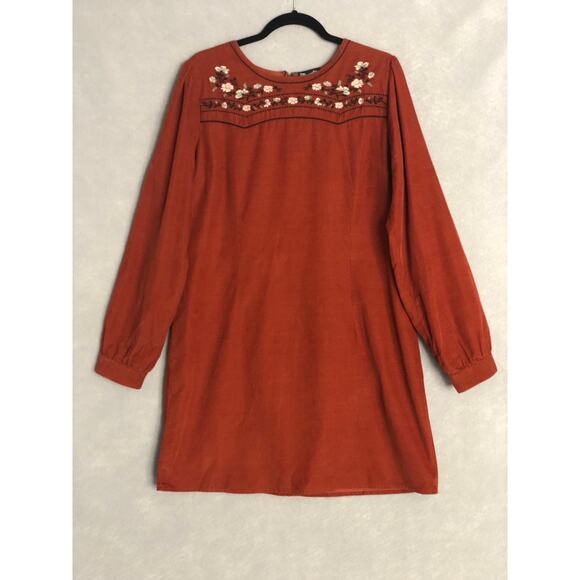 Wrangler Retro Women's Large Embroidered Corduroy Dress - Picture 1 of 6
